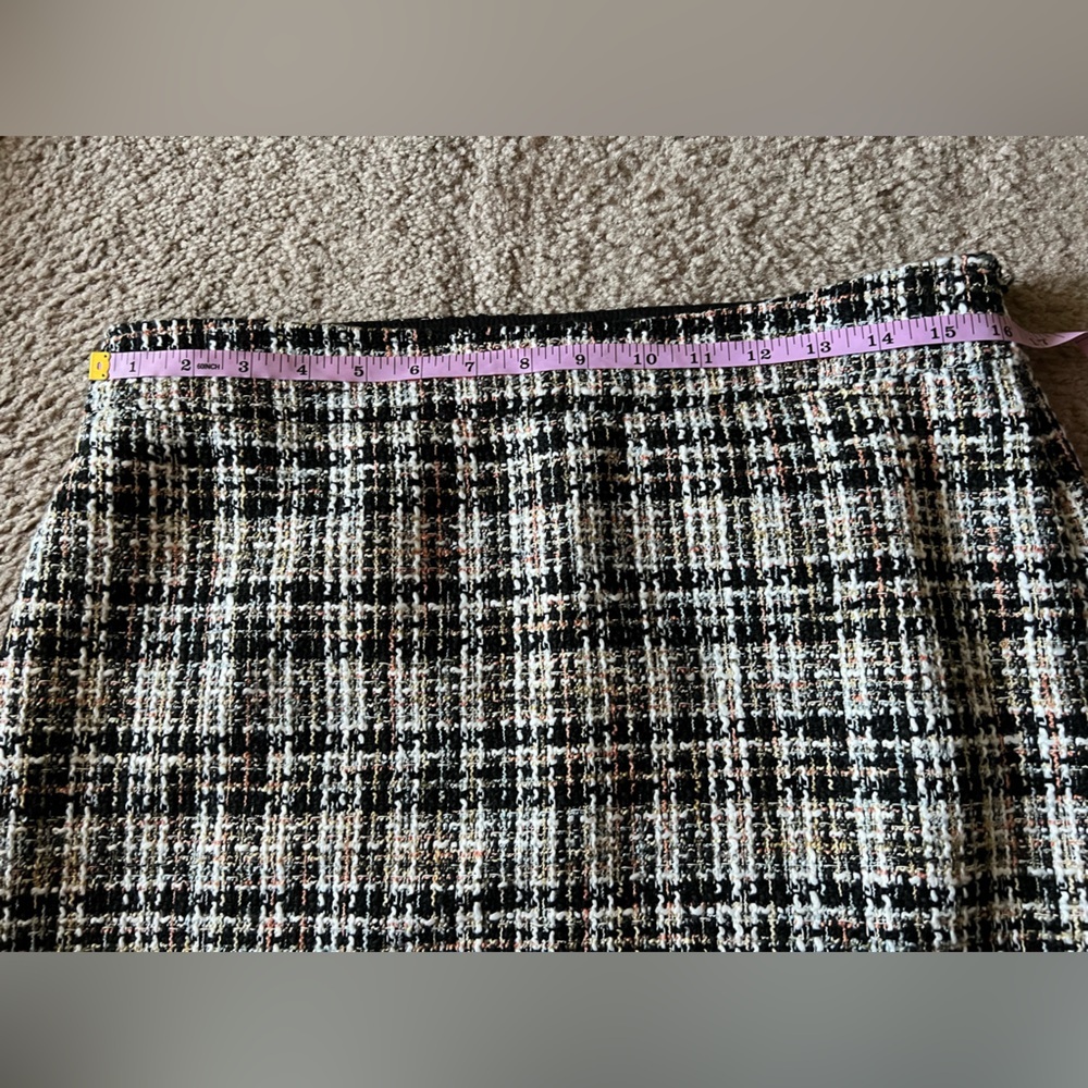 LOFT Tweed Mini Skirt. Sz 8T - Picture 10 of 11